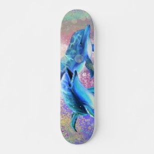 Dolphin Couple - Love - Happy - Skateboard