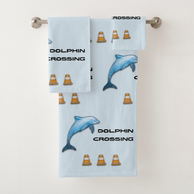Dolphin Crossing Bath Towel Set (Insitu)