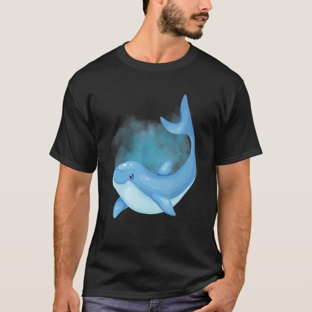 Dolphin Deep Ocean Creatures and Rift Life 1 T-Shirt (Front)