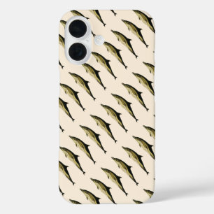 Dolphin Delphinus Delphis, Vintage Marine Animals iPhone 16 Case
