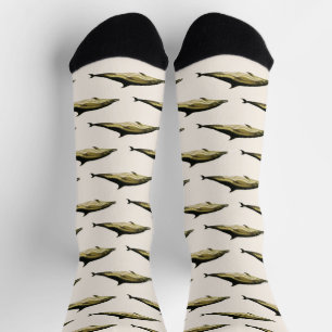 Dolphin Delphinus Delphis, Vintage Marine Animals Socks