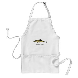 Dolphin Delphinus Delphis, Vintage Marine Mammals Standard Apron