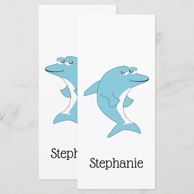 Dolphin Design Bookmark (Front/Back)