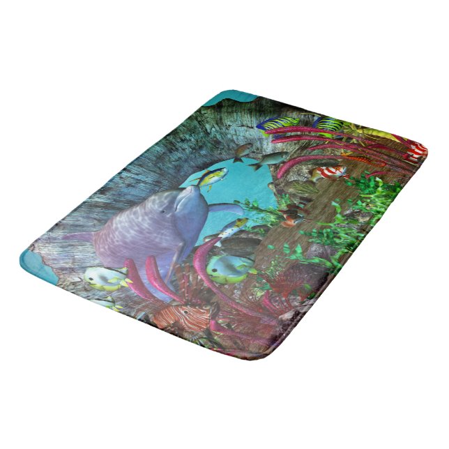 Dolphin Discovery 2 3D Aquarium Bath Mat (Angled)