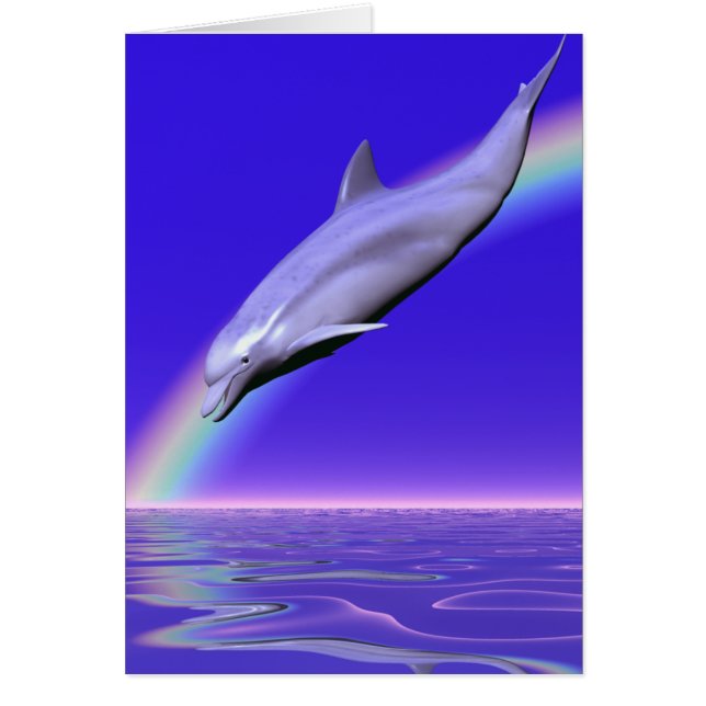 Dolphin Diving with Rainbow (Front)