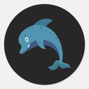 Dolphin Dolphins Sea Animals Design Gift Ideas Classic Round Sticker