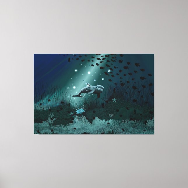 Dolphin Dream Canvas Print (Front)