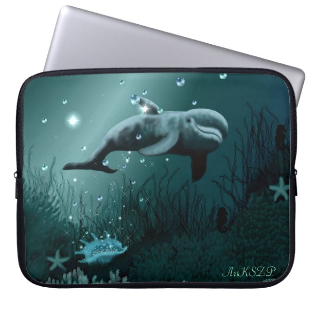 Dolphin Dream Laptop Sleeve (Front)