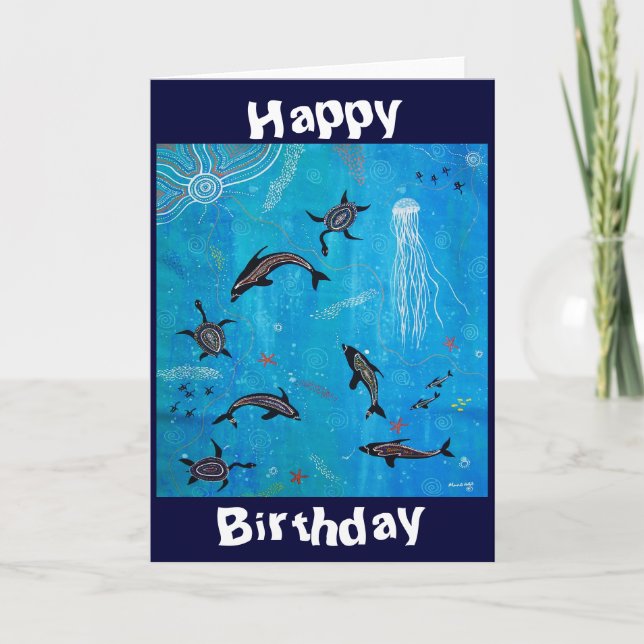 Dolphin Dreaming Birthday Card (Front)