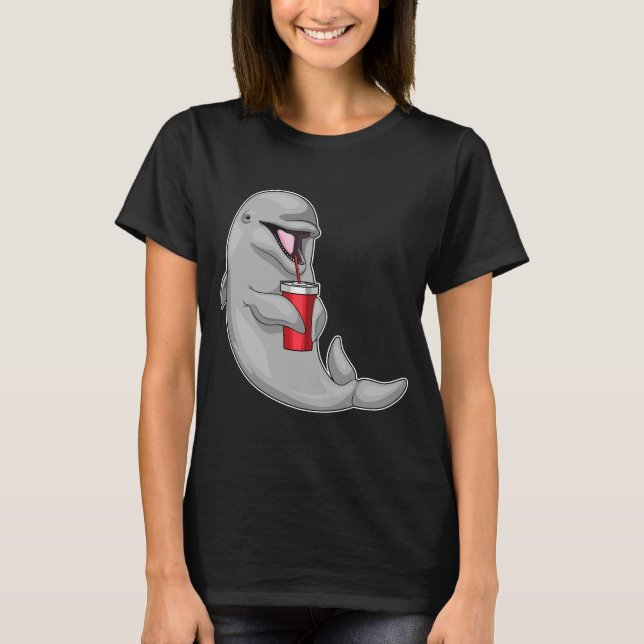 Dolphin Drinking mug T-Shirt (Front)