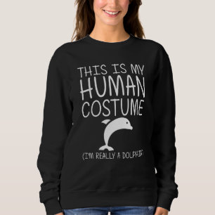 Dolphin Easy Halloween Human Costume Beluga Fish D Sweatshirt