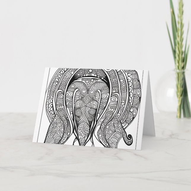 Dolphin Face Note Card (Front)