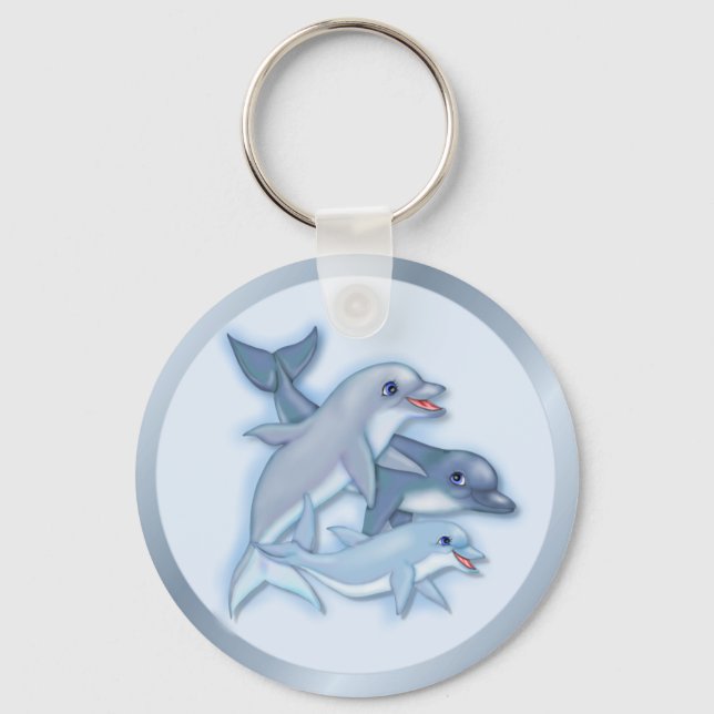 Dolphin Family Keychain (Front)