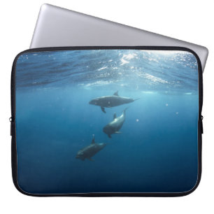 Dolphin Family Underwater Laptop Sleeve