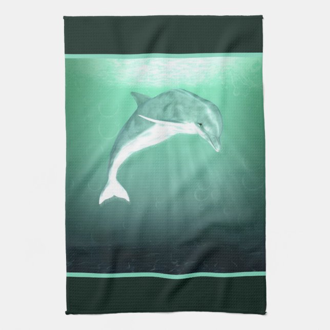 Dolphin Fantasy Kitchen Towel (Vertical)