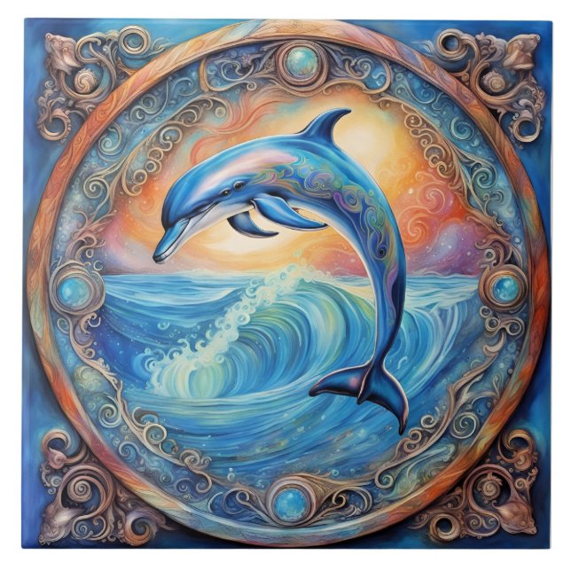 Dolphin fantasy tile (Front)
