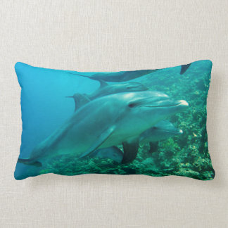 dolphin fish marine ocean under water swim lumbar pillow