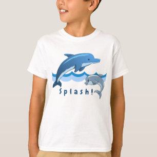 Dolphin fish Water Waves Ocean Underwater T-Shirt