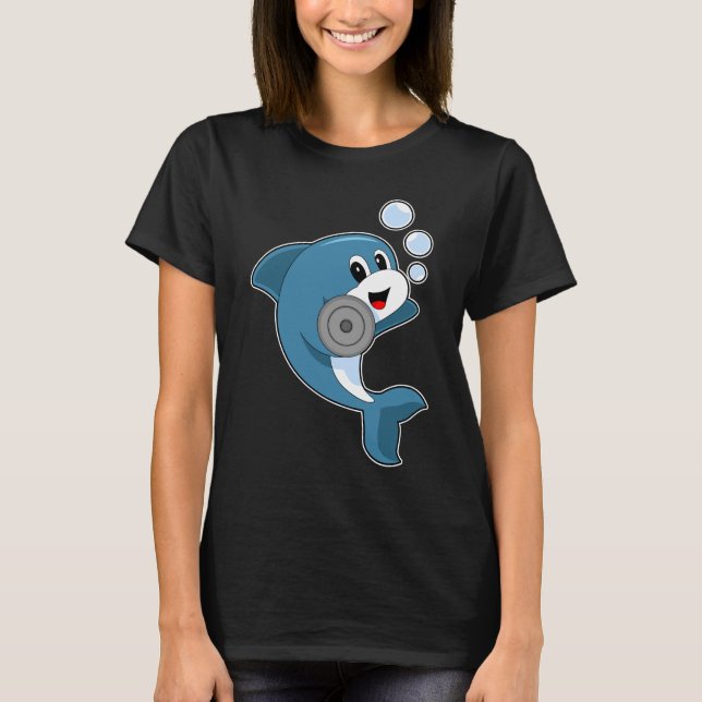 Dolphin Fitness Dumbbell Sports T-Shirt (Front)