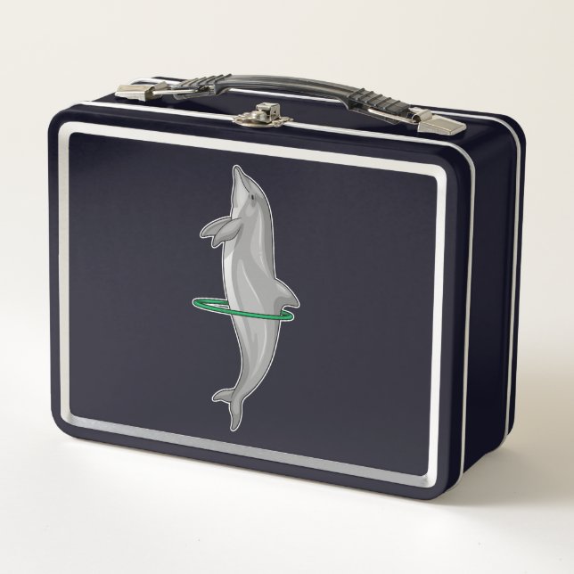 Dolphin Fitness tires Sports Metal Lunch Box (Front)