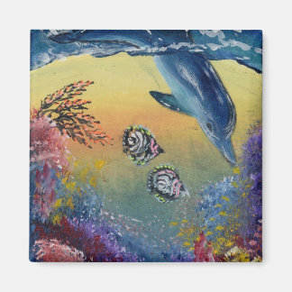 Dolphin Fridge Magnet