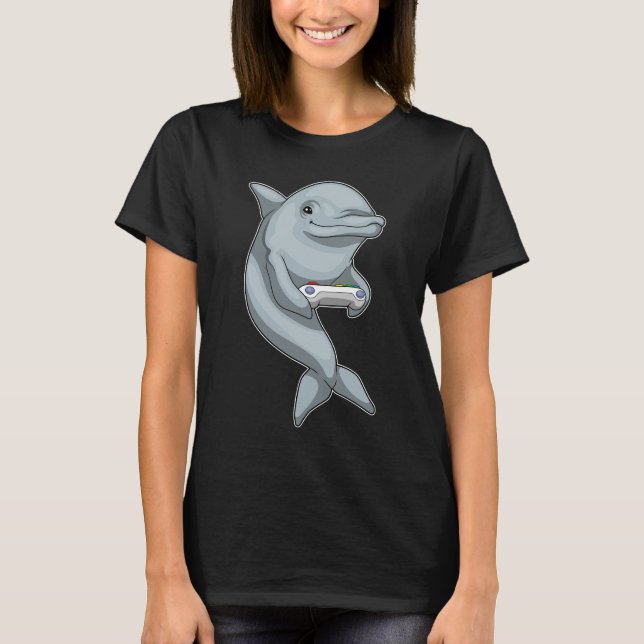 Dolphin Gamer Controller T-Shirt (Front)
