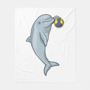 Dolphin Handball player Handball Fleece Blanket