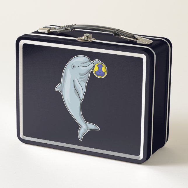 Dolphin Handball player Handball Metal Lunch Box (Front)