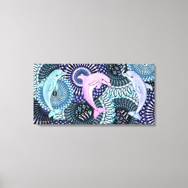 Dolphin Harmony Canvas Print (Front)
