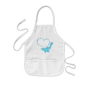 Dolphin Heart Kids Apron