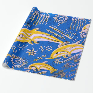 Dolphin image for Glossy-Wrapping-Paper Wrapping Paper
