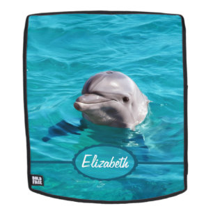 Dolphin in Blue Water Personalize Backpack