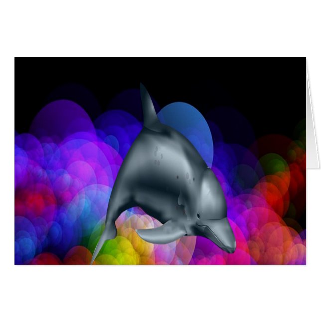 Dolphin In Coloured Water (Front Horizontal)