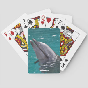 Dolphin In Green Playing Cards
