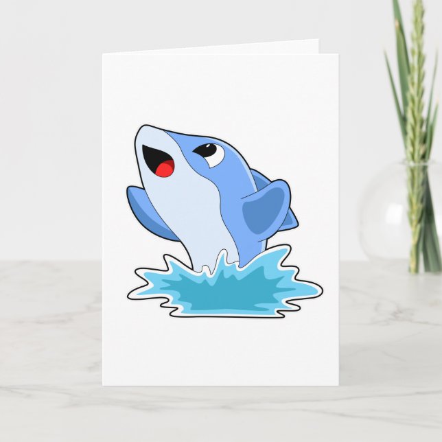 Dolphin in Water Card (Front)