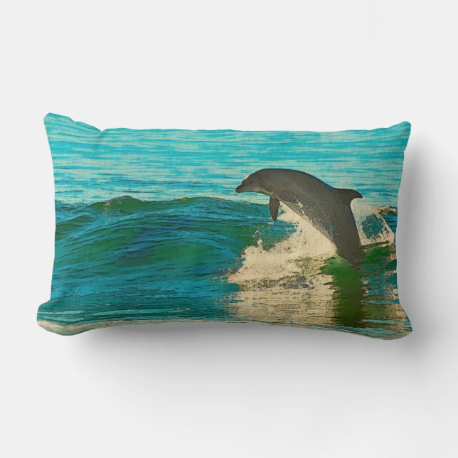Dolphin is My Spirit Animal Lumbar Pillow (Front)