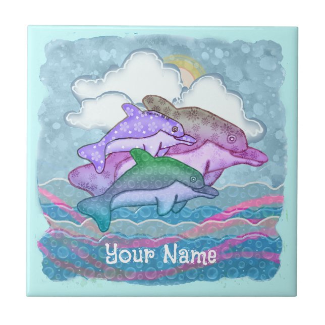 Dolphin Joy Tile (Front)