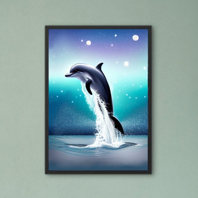 Dolphin Jumping In The Ocean Poster (Creator Uploaded)