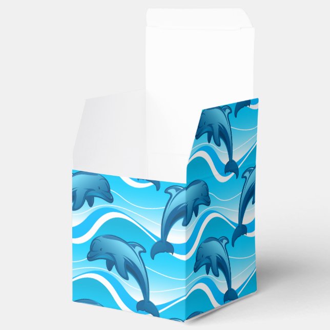 Dolphin jumping waves favor box (Opened)