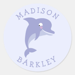 Dolphin Kid's Cute Envelope Seal Sticker