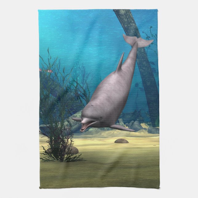 Dolphin Kitchen Towel (Vertical)