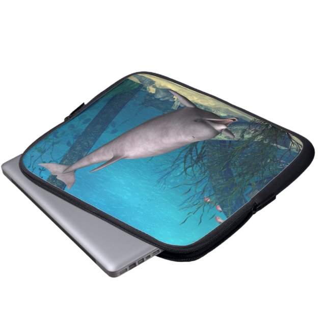 Dolphin Laptop Sleeve (Front Bottom)