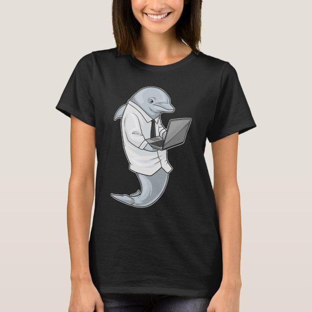 Dolphin Laptop T-Shirt (Front)