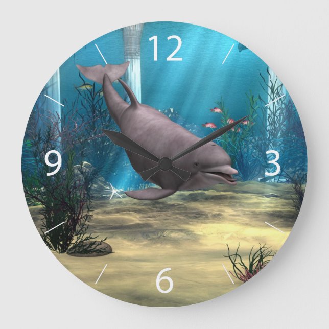 Dolphin Large Clock (Front)
