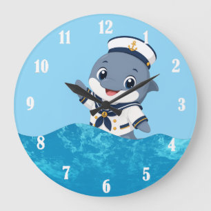Dolphin Large Clock
