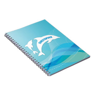 Dolphin Leaping in Ocean Personalized Notebook