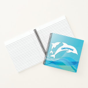 Dolphin Leaping in Ocean Personalized Notebook