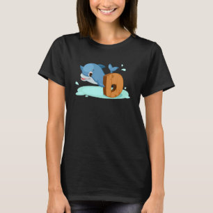Dolphin Letter D Alphabet Animals For Boys, Girls T-Shirt