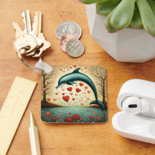 Dolphin Love 3 Keychain