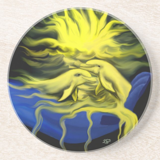 Dolphin Love Coaster (Front)